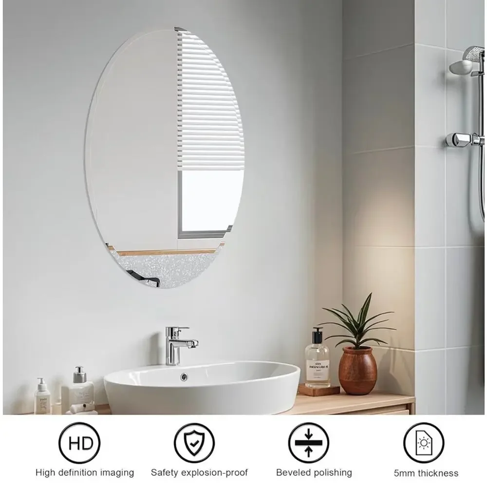 Oval Frameless Bathroom Vanity Mirror – 16